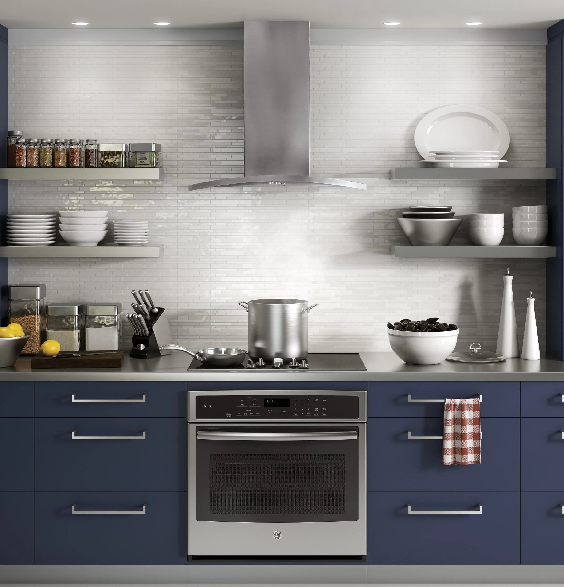 Cafe UVW7301SWSS 30" Wall-Mount Chimney Hood - Image 3
