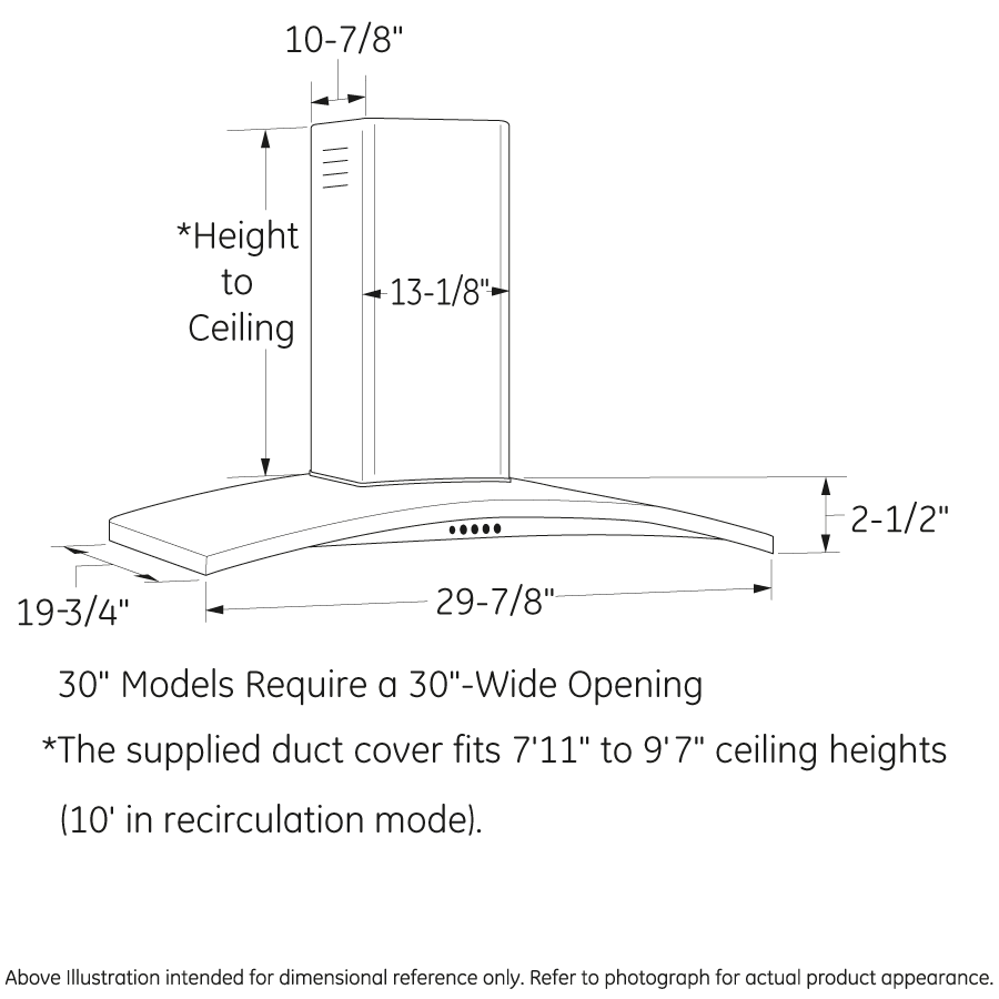 Cafe UVW7301SWSS 30" Wall-Mount Chimney Hood - Image 5