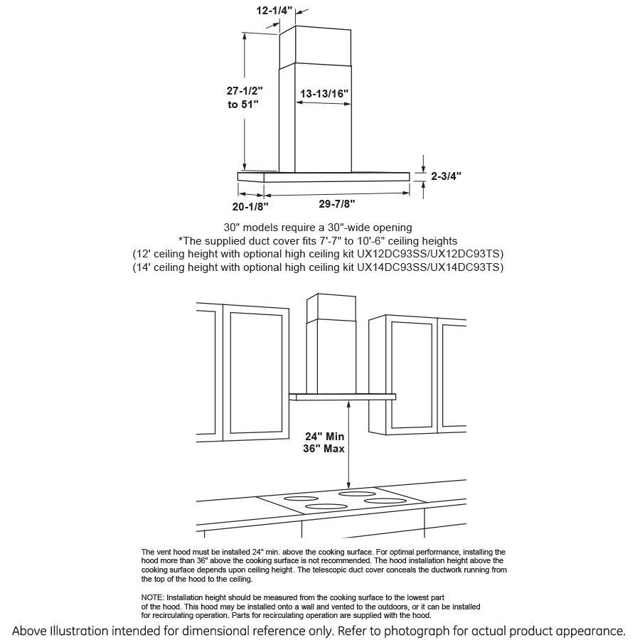 Cafe UVW9301SLSS 30" Smart Designer Wall Mount Hood w/ Perimeter Venting - Image 7