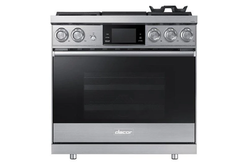 Dacor DOP36M94DLM 36" Pro Dual-Fuel Steam Range, Graphite Stainless Steel, Natural Gas - Image 3