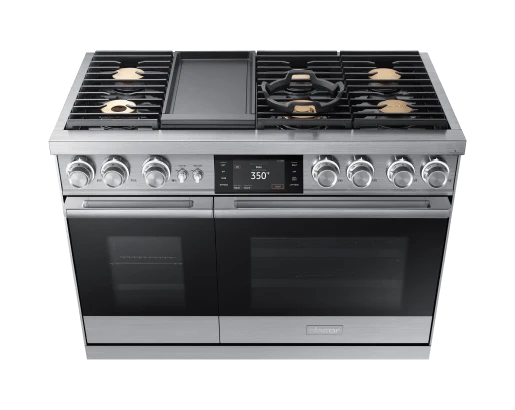 Dacor DOP48M96DPS 48" Pro Dual-Fuel Steam Range, Silver Stainless Steel, LiquidPropane - Image 3