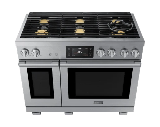Dacor DOP48T960DSDA 48" Dual-Fuel Steam Range, Silver Stainless, Natural Gas/Liquid Propane - Image 3
