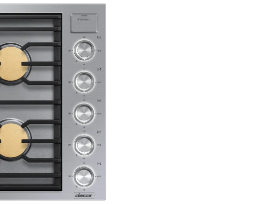 Dacor DTG36M955FS 36" Gas Cooktop, Silver Stainless Steel, Natural Gas - Image 3