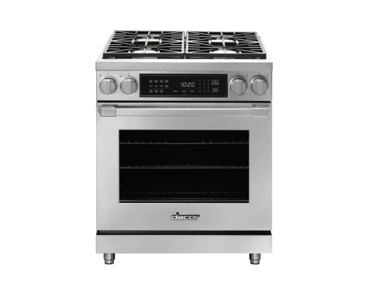 Dacor HDPR30SLP Dual Fuel Pro Range, Silver Stainless Steel, Liquid Propane - Image 2