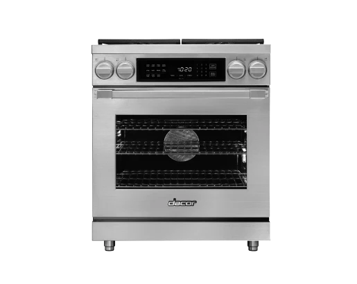 Dual Fuel Pro Range, Silver Stainless Steel, Natural Gas