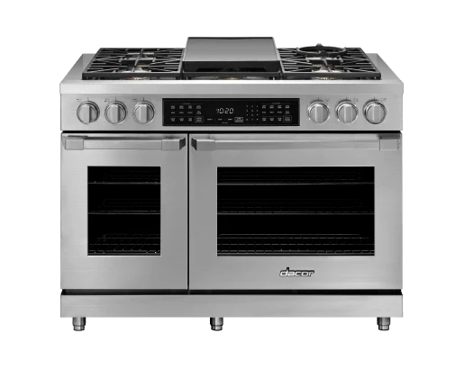 Dacor HDPR48SLP Dual Fuel Pro Range, Silver Stainless Steel, Liquid Propane - Image 2