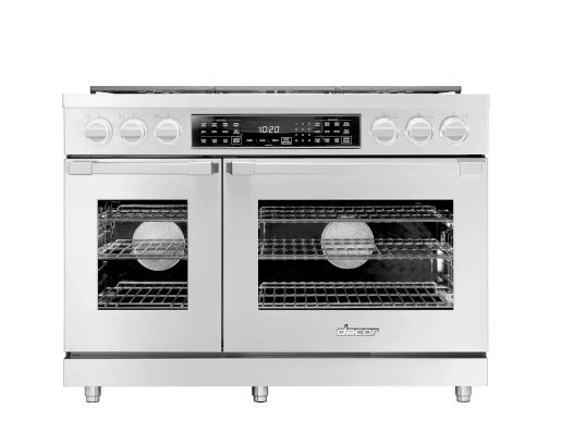 Dacor HDPR48SNG Dual Fuel Pro Range, Silver Stainless Steel, Natural Gas