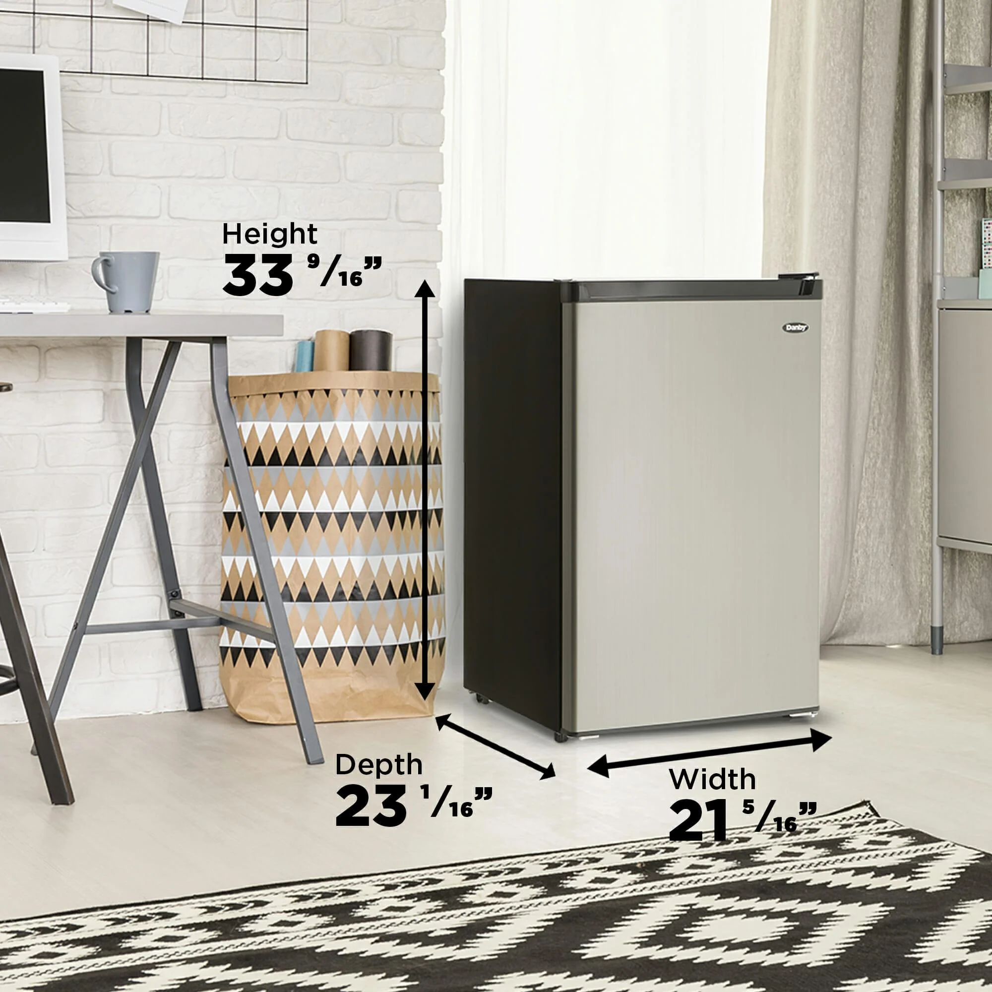 Danby 4.5 cu. ft. Compact Fridge with True Freezer in Stainless Steel - Image 15