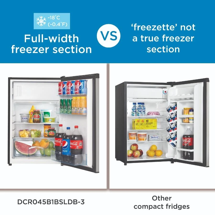 Danby 4.5 cu. ft. Compact Fridge with True Freezer in Stainless Steel - Image 8