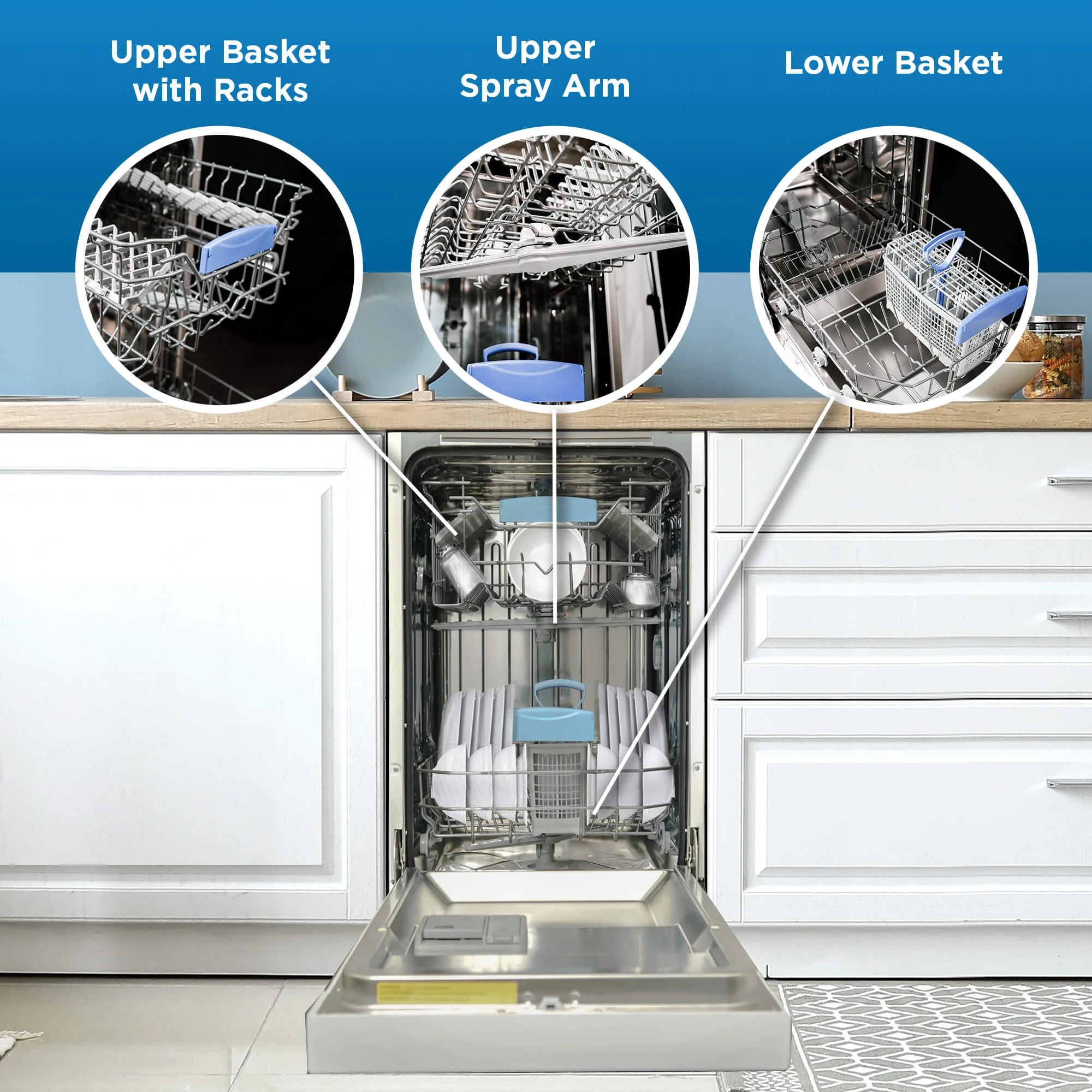 DDW18D1EW Danby 18 Wide Built-in Dishwasher in White - Image 3