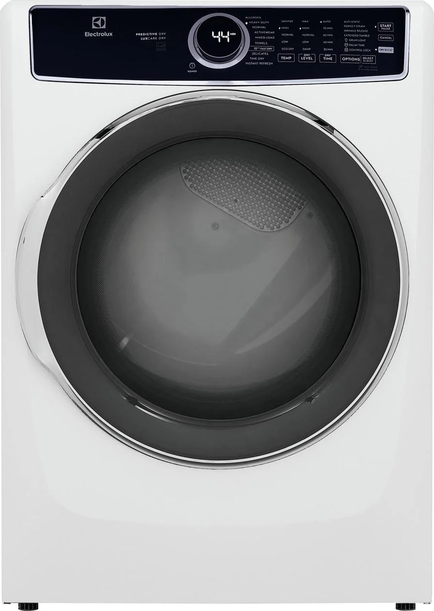 Electrolux ELFE7537AW Front Load Perfect Steam™ Electric Dryer with Predictive Dry™ and Instant Refresh - 8.0 Cu. Ft.