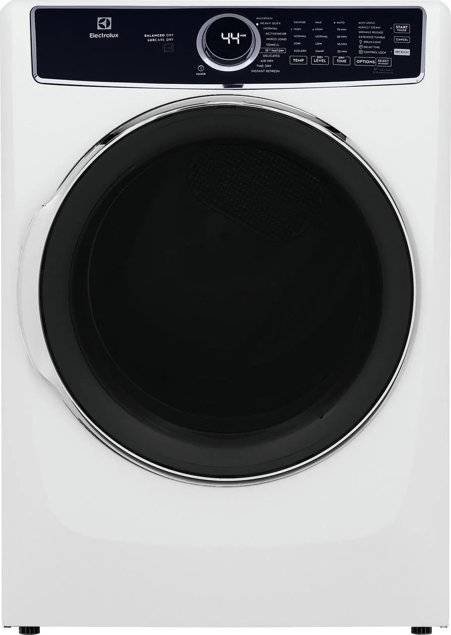 Electrolux ELFE7637AW Front Load Perfect Steam™ Electric Dryer with Balanced Dry™ and Instant Refresh - 8.0 Cu. Ft.