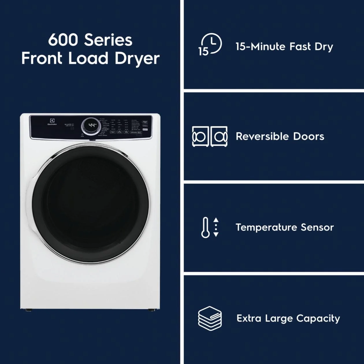 Electrolux ELFE7637AW Front Load Perfect Steam™ Electric Dryer with Balanced Dry™ and Instant Refresh - 8.0 Cu. Ft. - Image 9