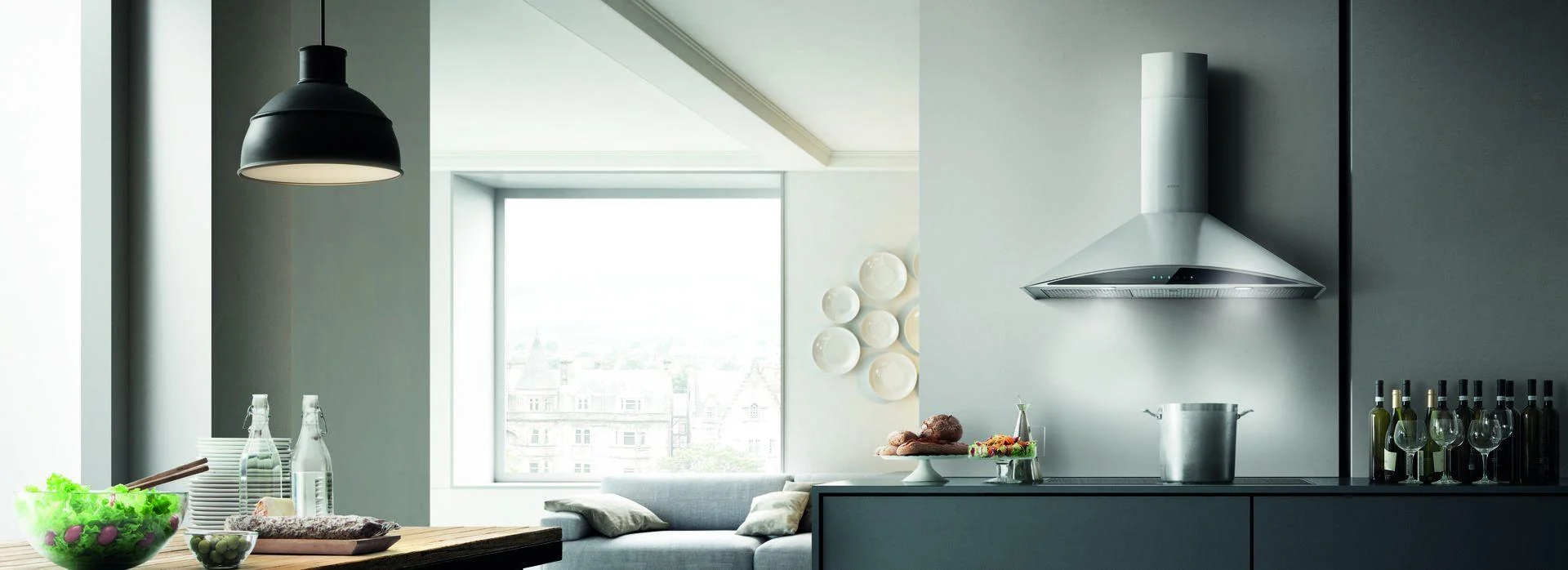 Elica EFG630S1 FOGLIA Wall Mount Range Hood 30" wide - 600CFM