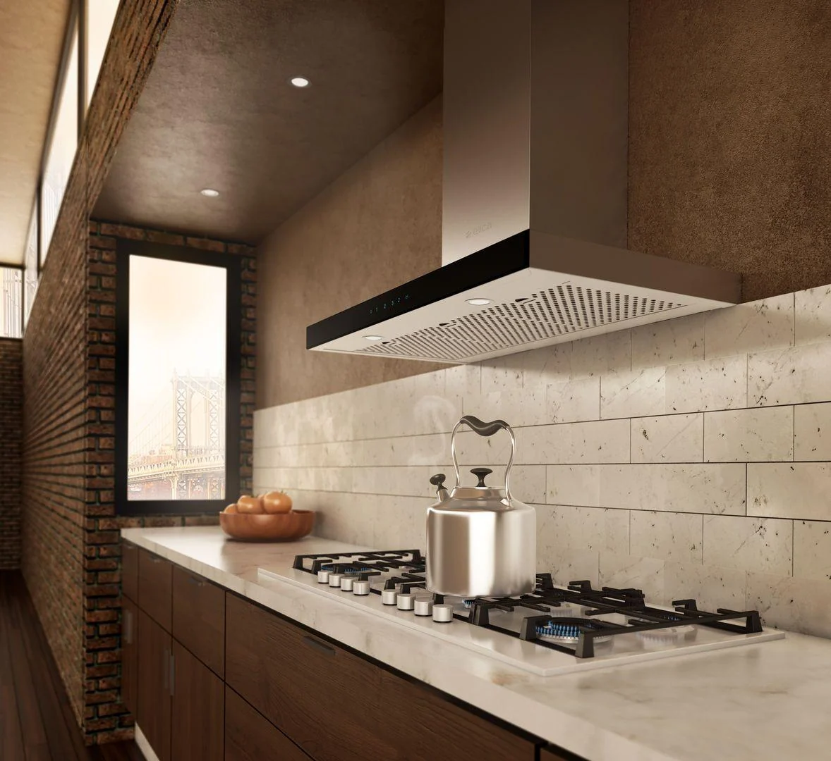 Elica EMZ636S3 MEZZANO Wall Mount Range Hood 36" wide - 600CFM - Image 3