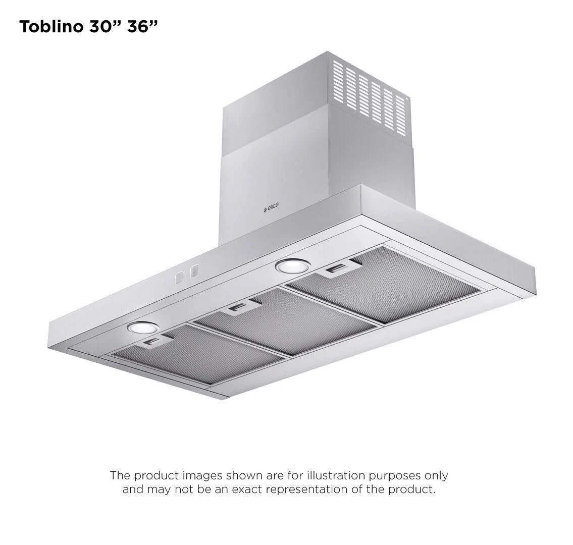 Elica ETB436S3 TOBLINO Wall Mount Range Hood 36" wide - 400CFM - Image 2
