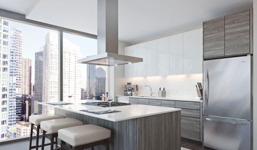 Faber 36" T-shape chimney island hood