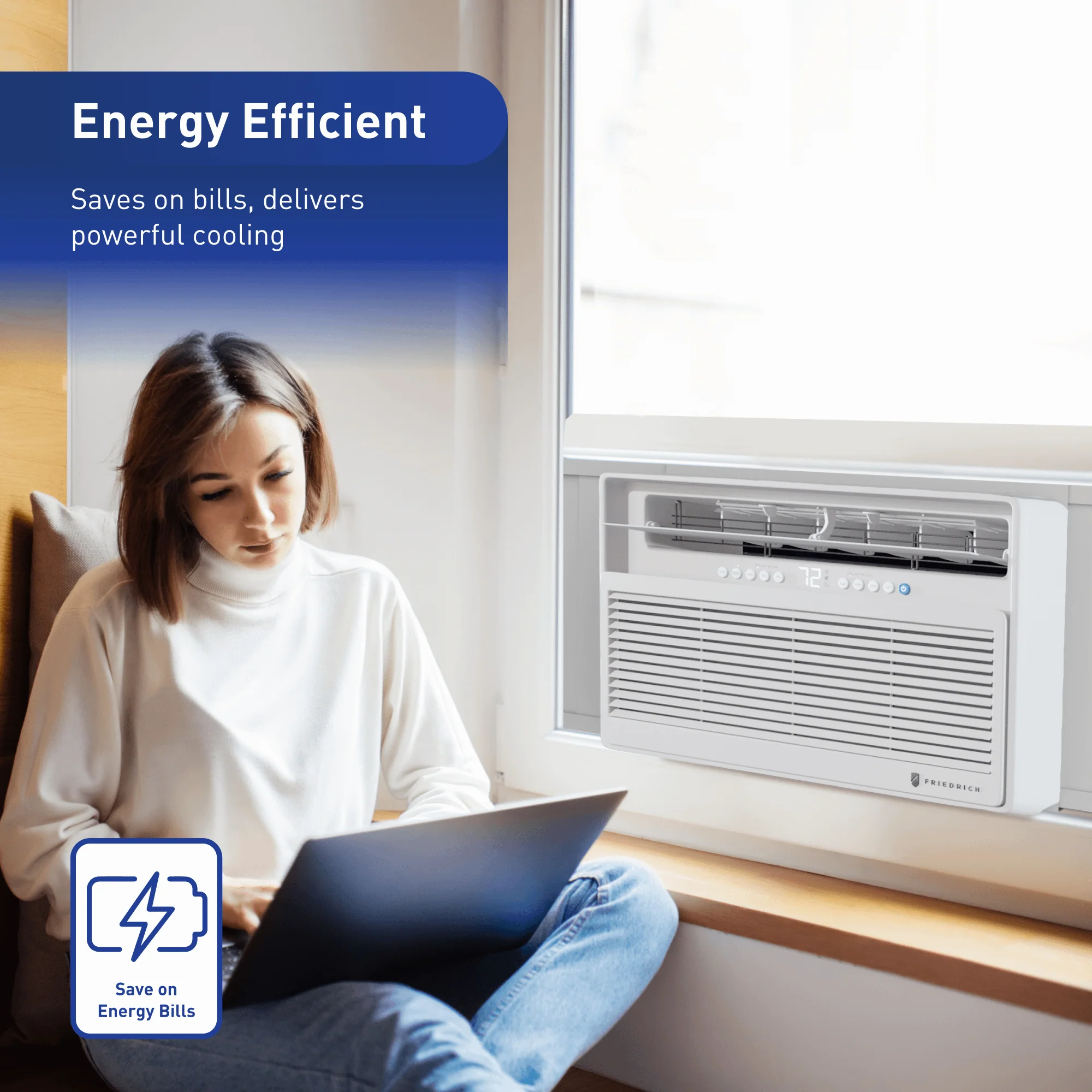 CCF12B10C Friedrich Chill Premier 12,000 BTU 115V Smart Window Air Conditioner - Cool Only - Image 10