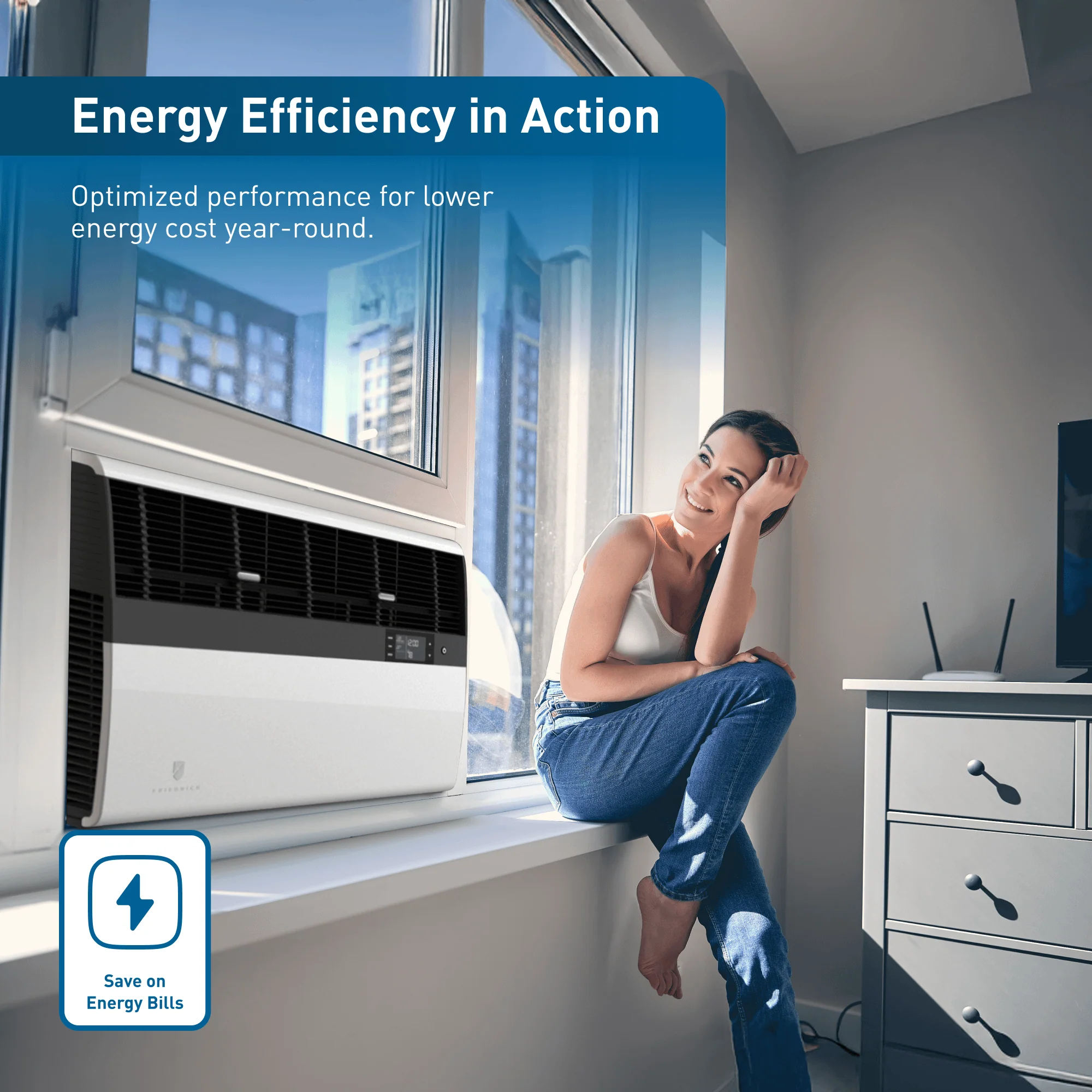 KCVS16B30A Friedrich K hl Inverter 16,000 BTU 230V Smart Window/Wall Air Conditioner - Cool only - Image 6