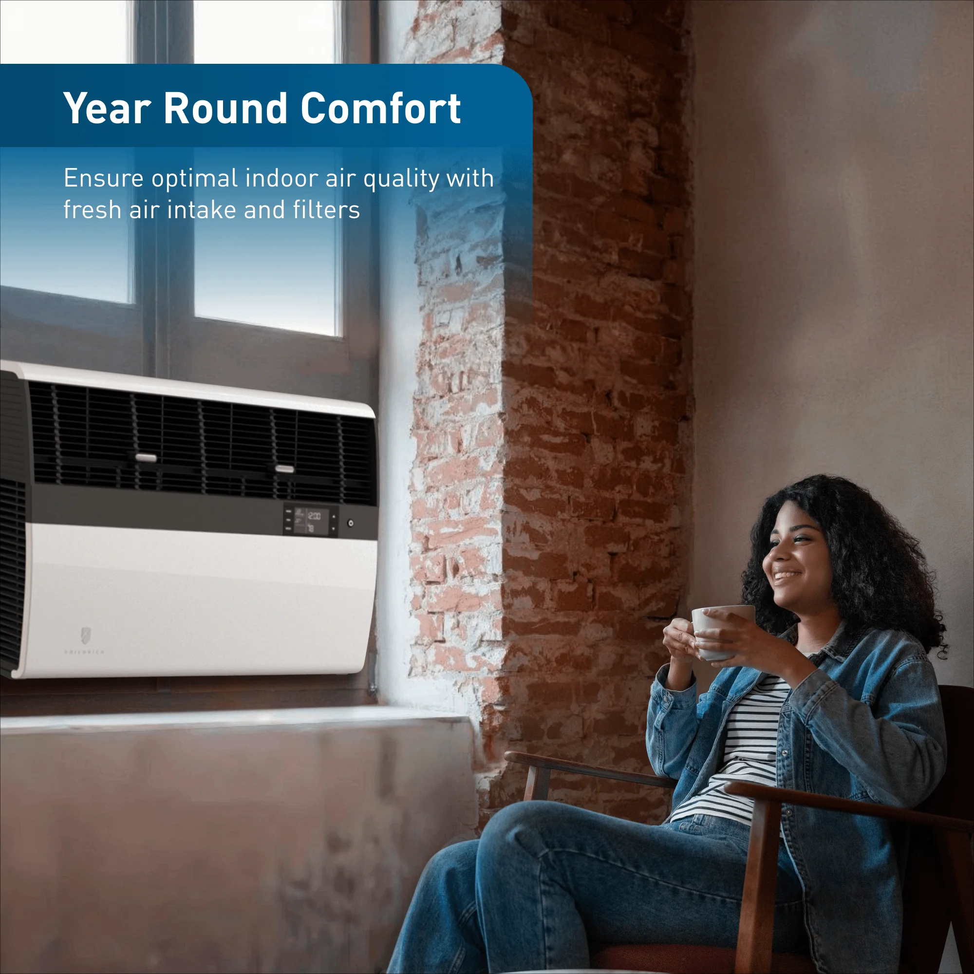 KHVS12B33A Friedrich K hl Inverter 12,000 BTU 230V Smart Window/Wall Air Conditioner with Heat Pump - Image 6