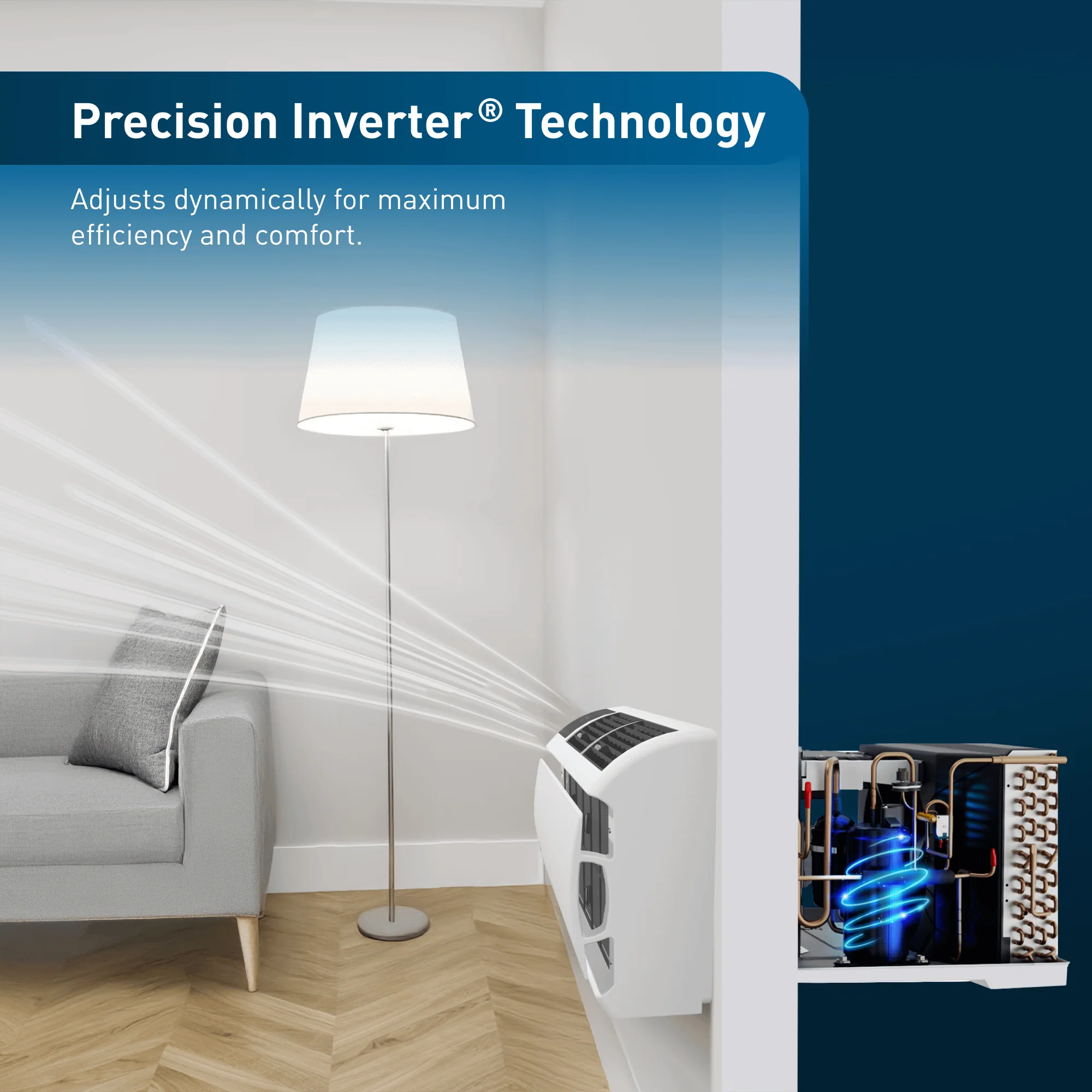 WCVT10B30A Friedrich WallMaster Inverter 10,000 BTU 230V Smart Through-the-Wall Air Conditioner - Cool Only - Image 9