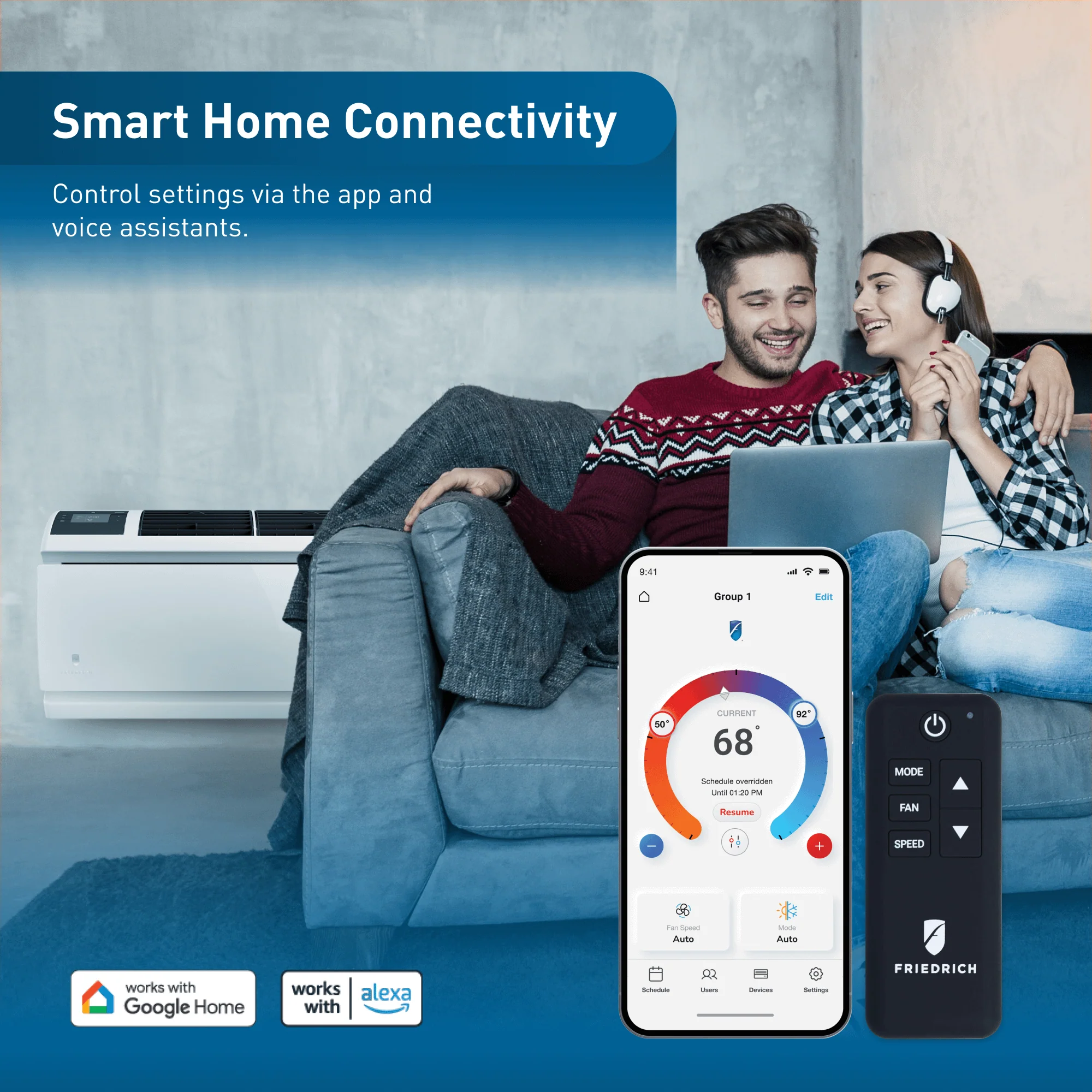 WCVT12B10A Friedrich WallMaster Inverter 12,000 BTU 115V Smart Through-the-Wall Air Conditioner - Cool Only - Image 3