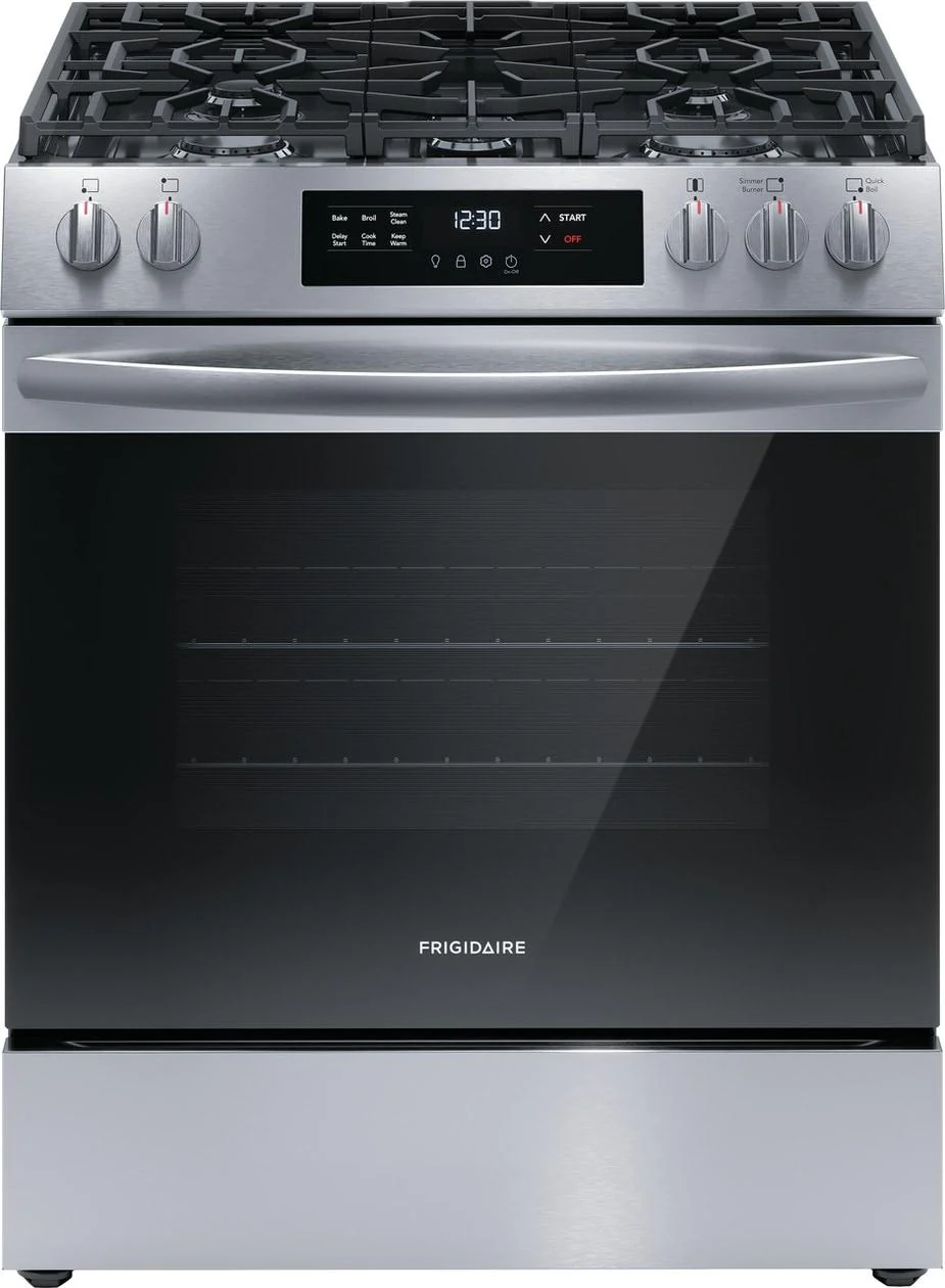 Frigidaire FCFG3062AS 30" Front Control Gas Range with Quick Boil