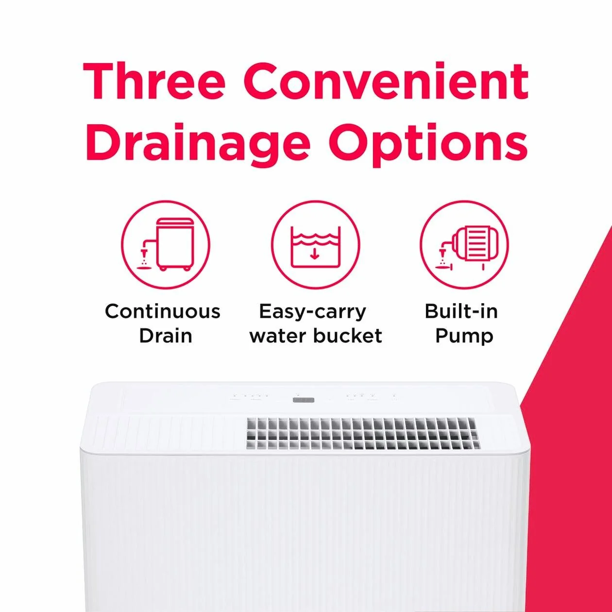 Frigidaire FHDP5033W1 50 Pint Built-In Pump Dehumidifier - Image 7