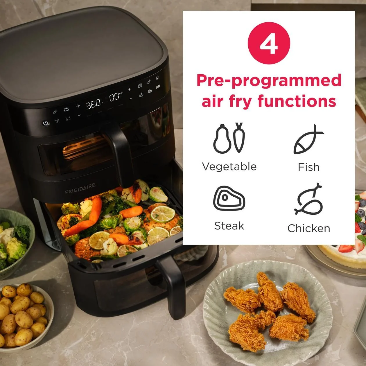 Frigidaire FRDA110B DualZone 4-in-1 Air Fryer - Image 7