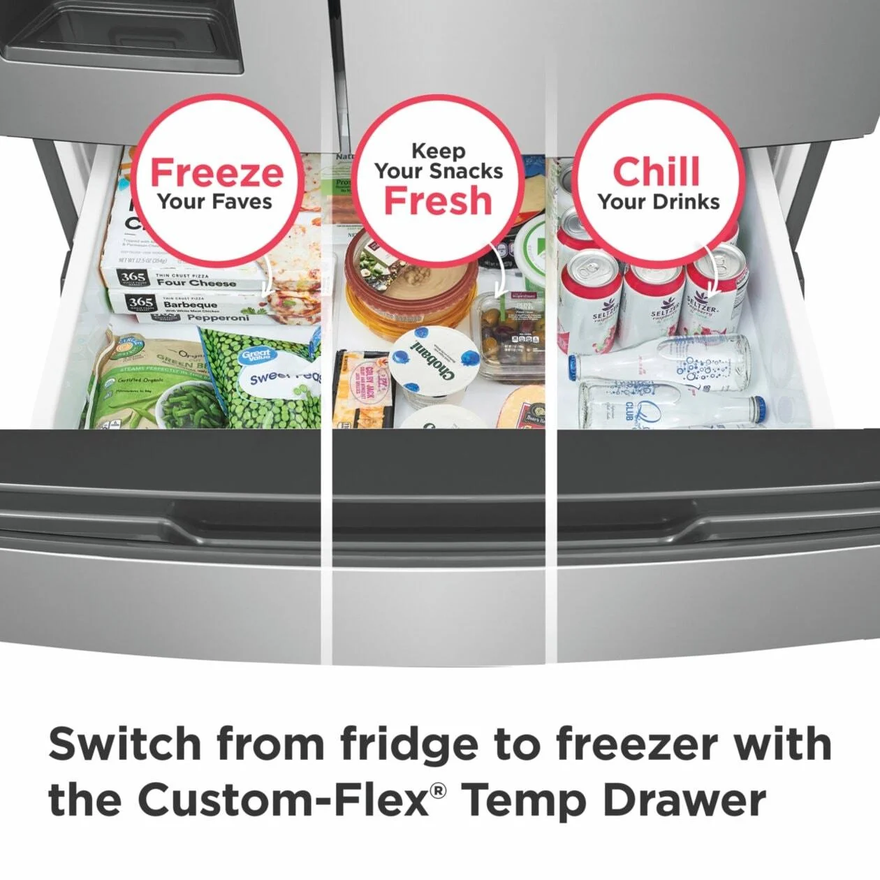 Frigidaire FRMS2733AV 26 Cu. Ft. Standard-Depth 4-Door French Door Refrigerator - Image 6