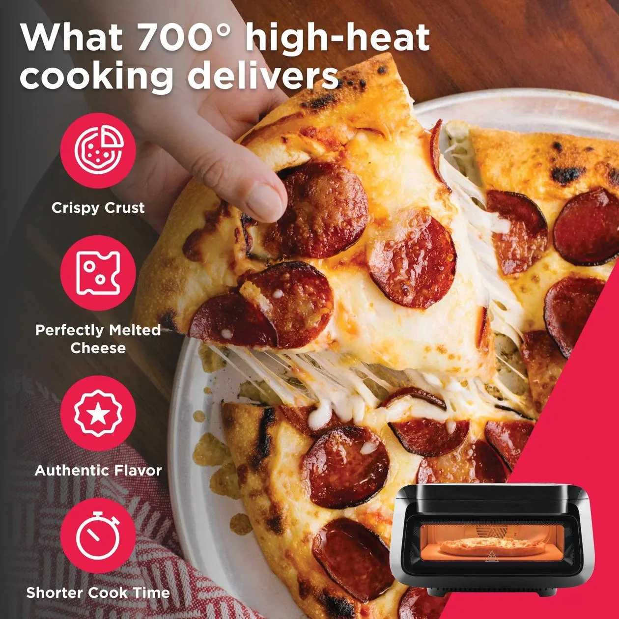 Frigidaire FRPO120B Countertop Pizza Oven with Air Fry and Oven Cooking Modes - Image 8