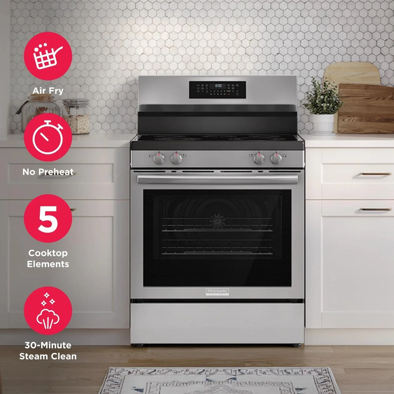 Frigidaire GCRE3059BF 30" Rear Control Electric Range with Air Fry - Image 5