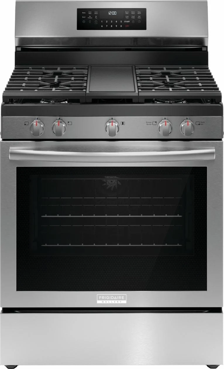 Frigidaire GCRG3060BF 30" Rear Control Gas Range with Total Convection