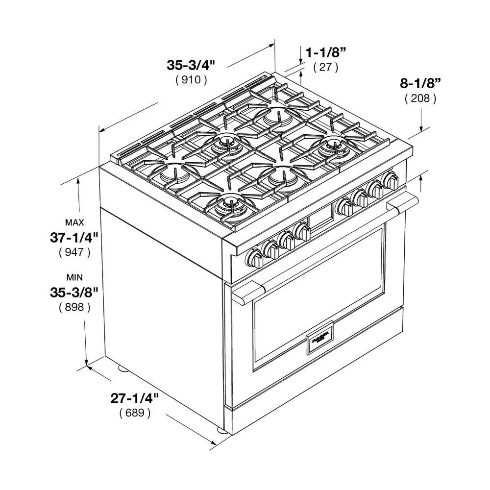 36" ALL GAS RANGE - Image 16