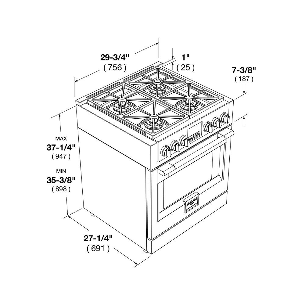 30" DUAL FUEL PRO RANGE - Image 14