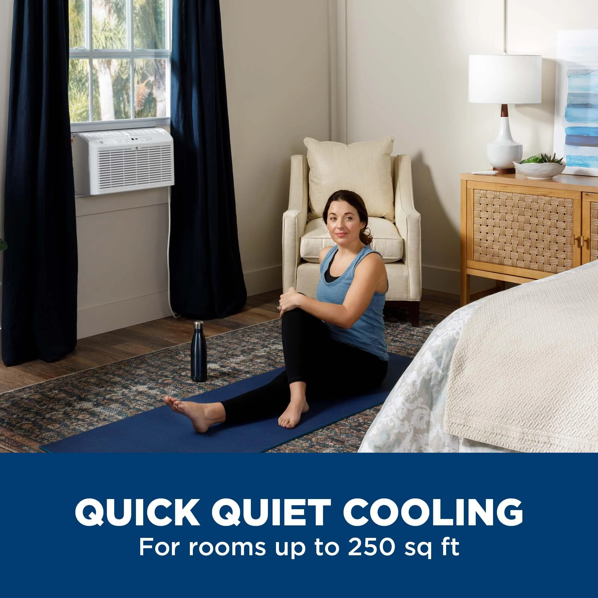 AHEL06BB GE® 6,200 BTU Ultra Quiet Window Air Conditioner for Small Rooms up to 250 sq. ft. - Image 3