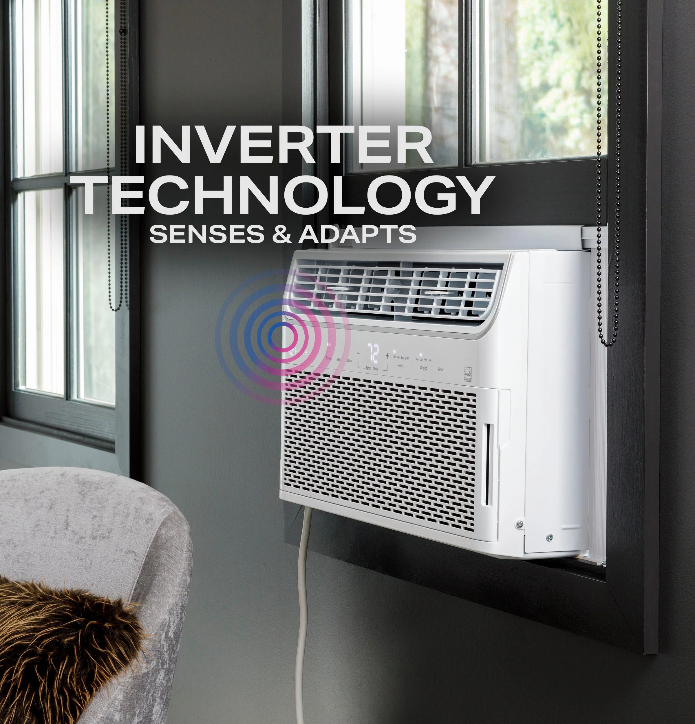 AHTR12AC GE Profile™ ENERGY STAR® 12,000 BTU Inverter Smart Ultra Quiet Window Air Conditioner for Large Rooms up to 550 sq. ft. - Image 3