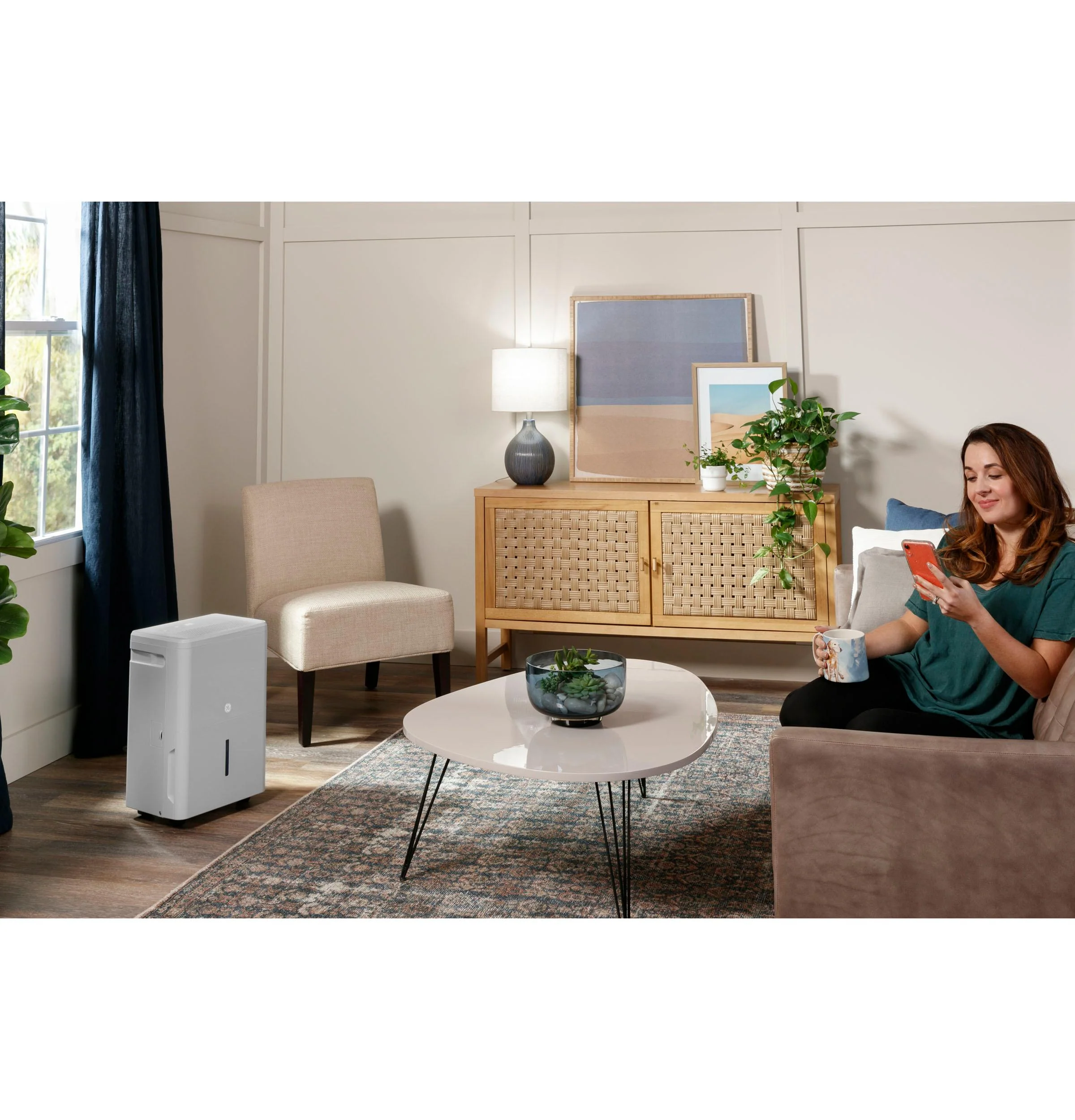 GE® ENERGY STAR® 50 Pint Portable Dehumidifier with Built-in Pump and Smart Dry for Wet Spaces - Image 4