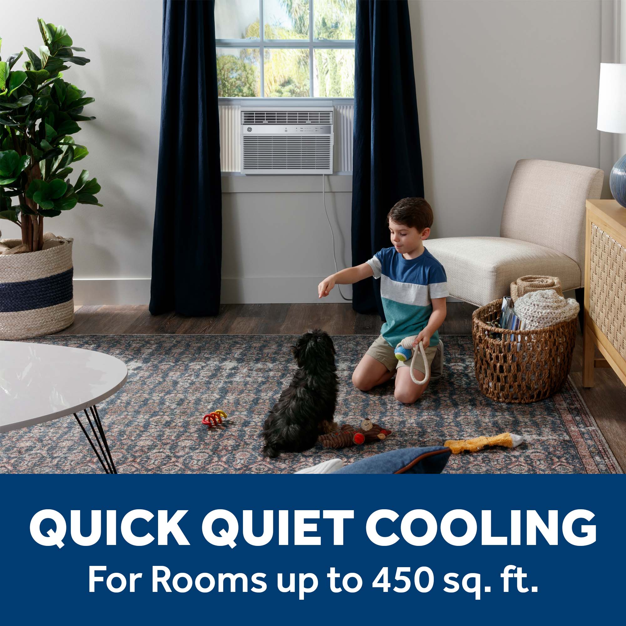 GE® 10,000 BTU Smart Electronic Window Air Conditioner for Medium Rooms up to 450 sq. ft. - Image 3