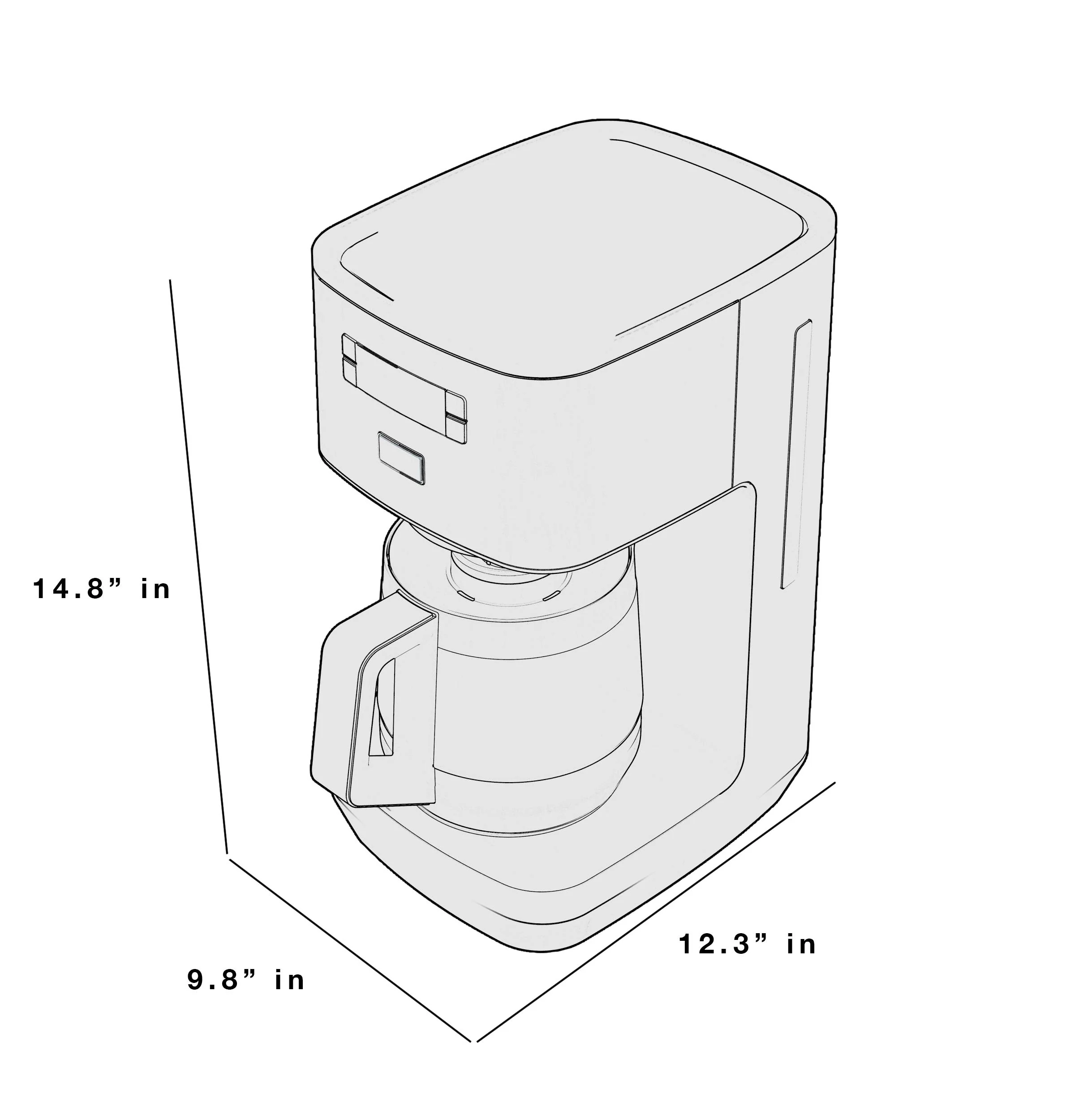G7CDAASSPSS GE Drip Coffee Maker with Glass Carafe - Image 10