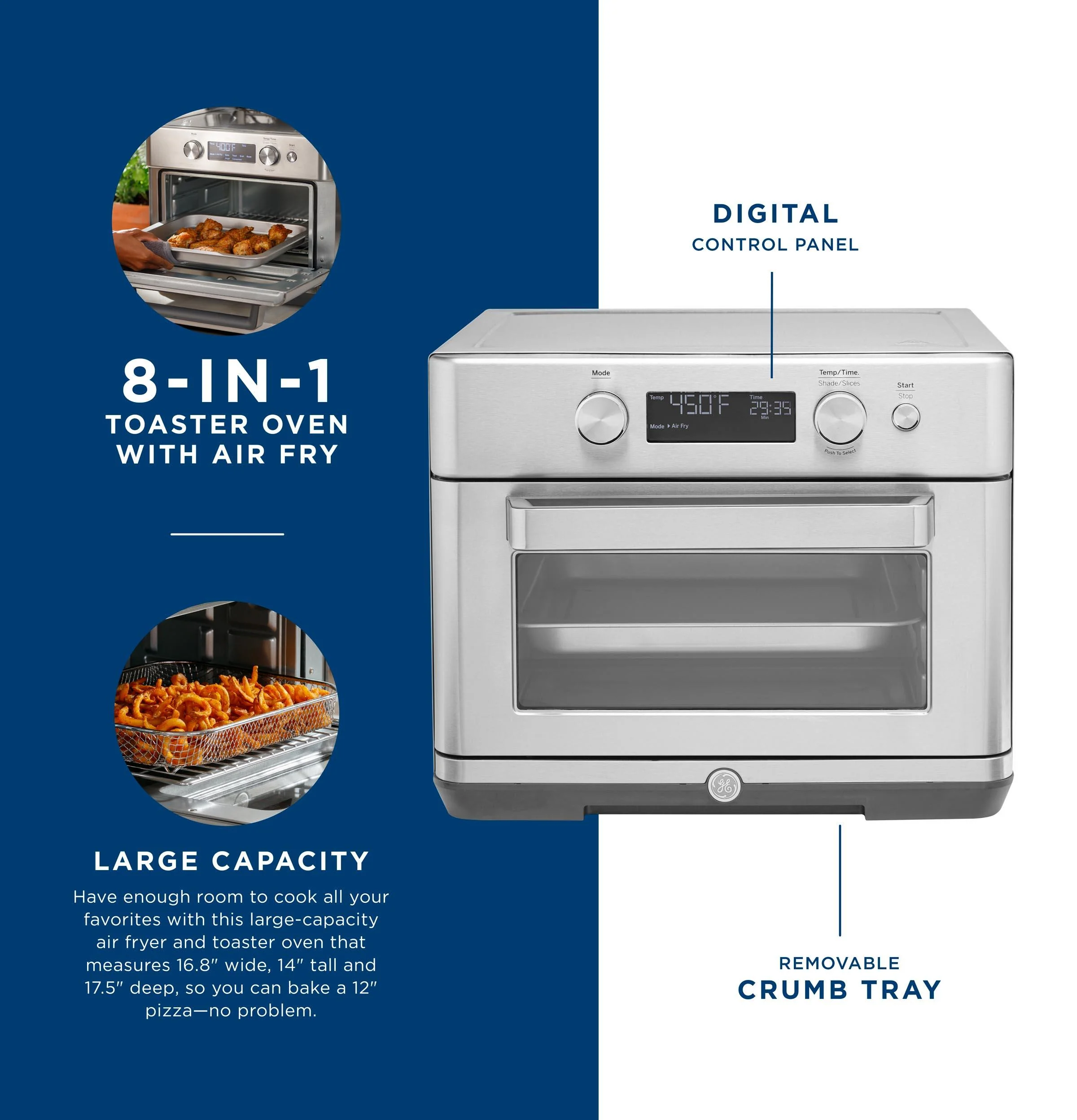 G9OAAASSPSS GE Digital Air Fry 8-in-1 Toaster Oven - Image 20