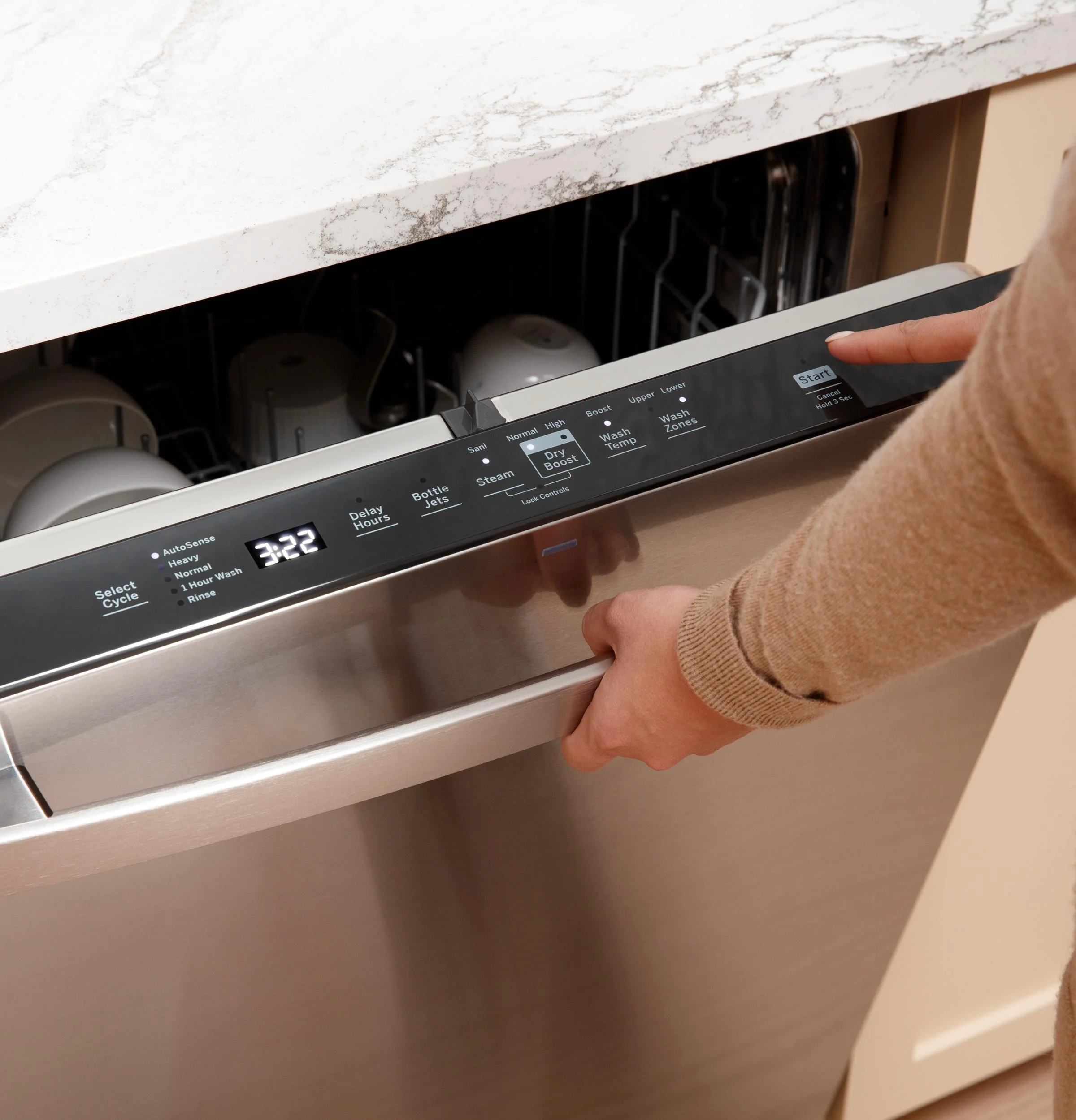 GDT650SYVFS GE® ENERGY STAR® Fingerprint Resistant Top Control with Stainless Steel Interior Dishwasher with Sanitize Cycle - Image 14