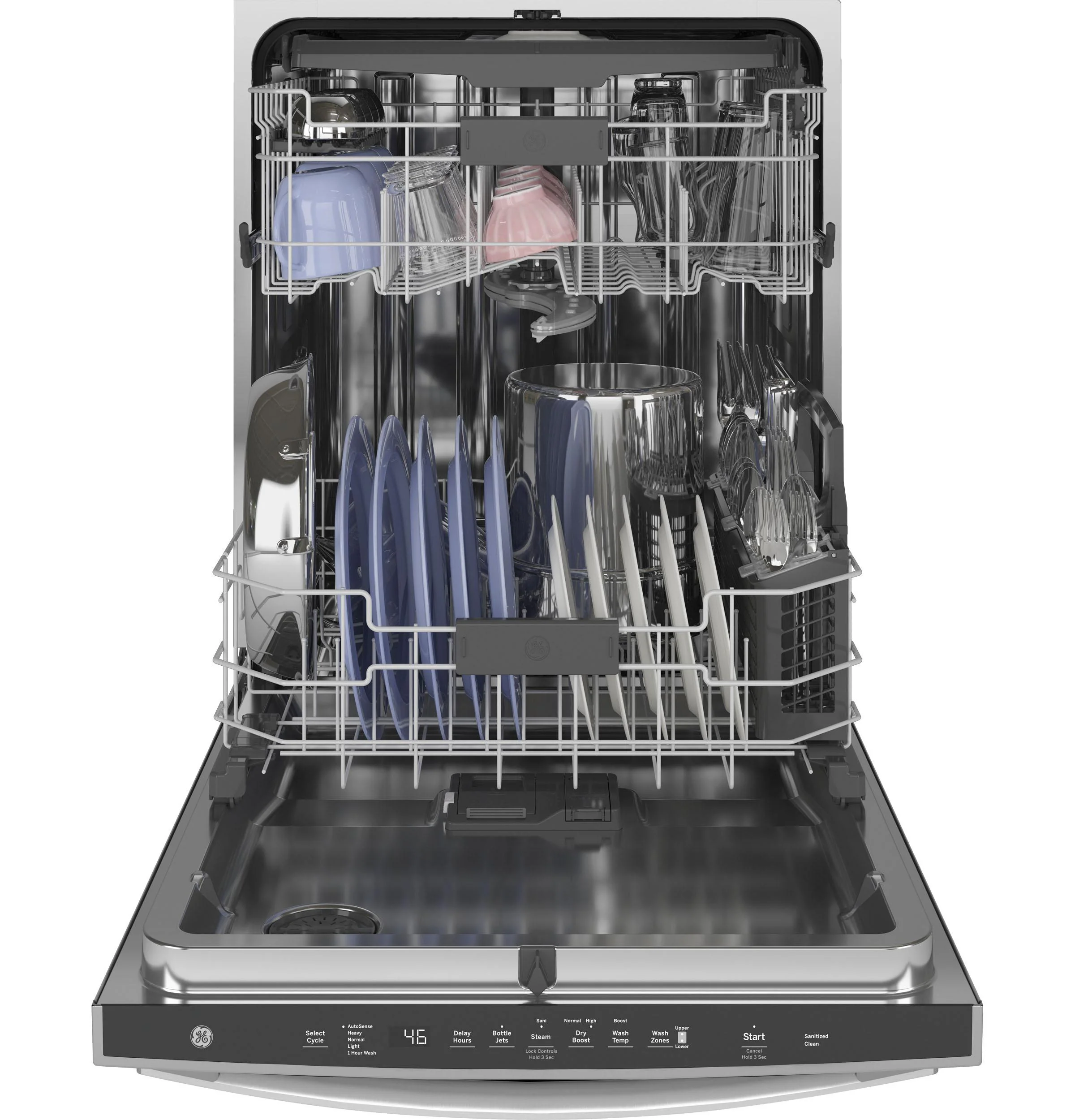 GE® Top Control with Stainless Steel Interior Dishwasher with Sanitize Cycle & Dry Boost with Fan Assist - Image 28