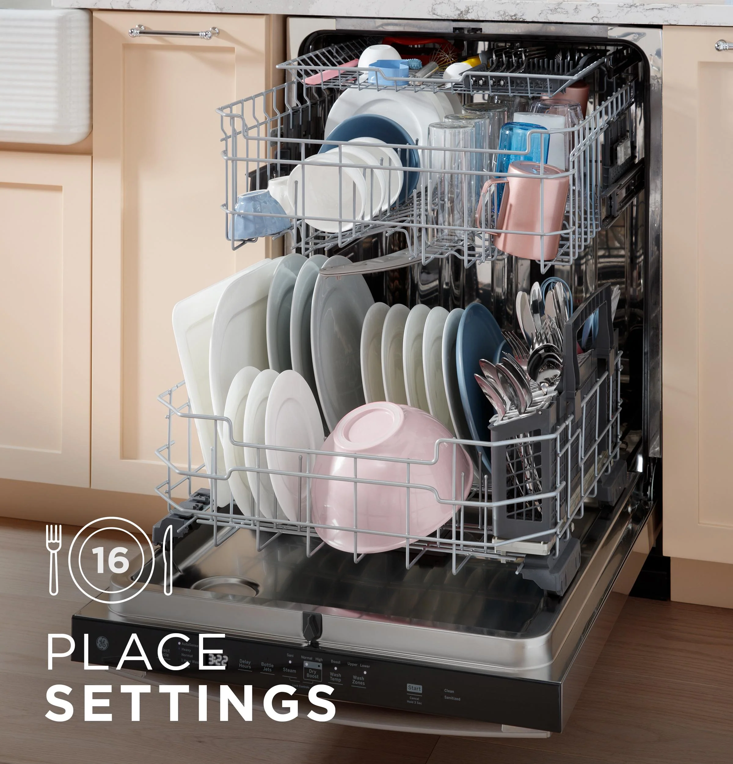 GDT670SGVBB GE® ENERGY STAR® Top Control with Stainless Steel Interior Dishwasher with Sanitize Cycle - Image 12