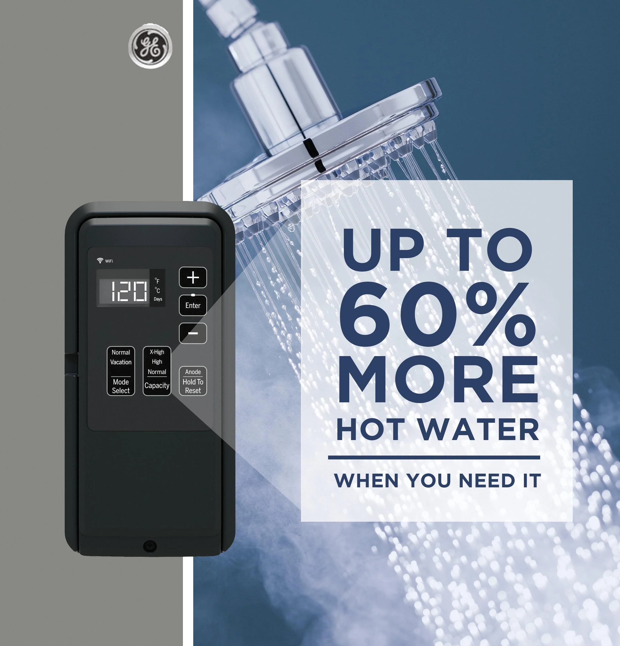 GE30S10BMM GE® Smart 30 Gallon Electric Water Heater with Flexible Capacity - Image 5