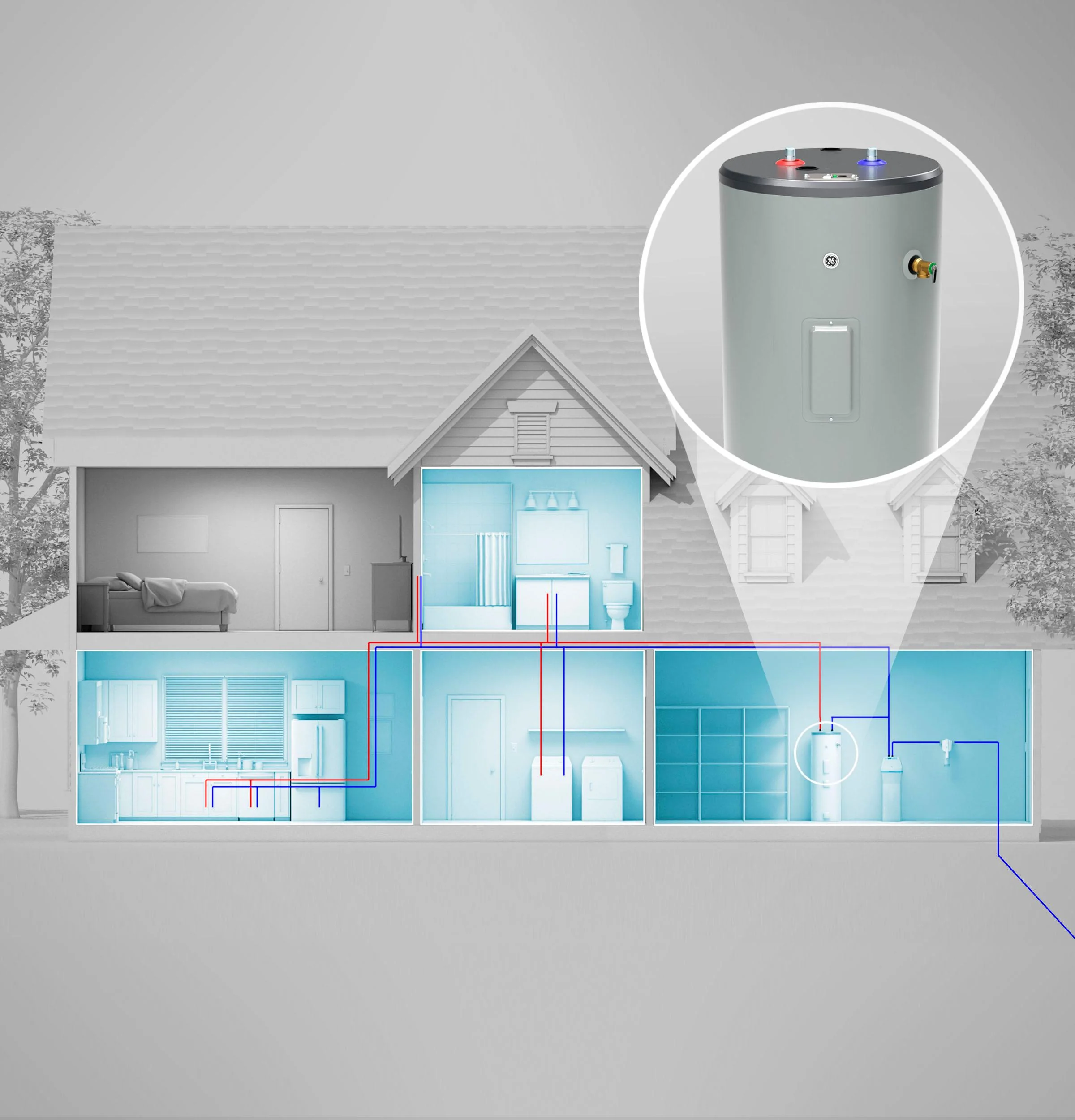 GE40T08BAM GE® 40 Gallon Tall Electric Water Heater - Image 8