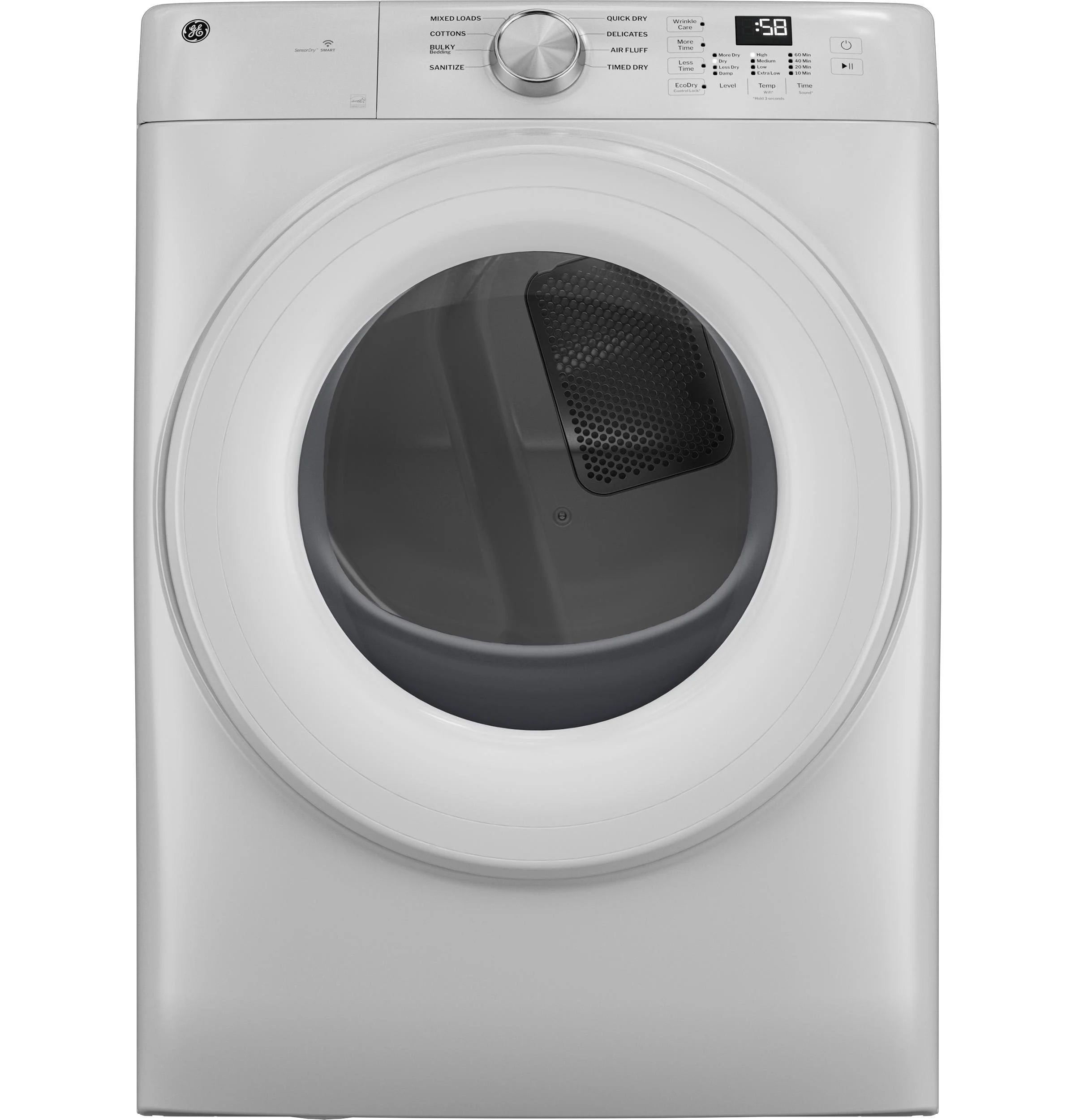GFD35ESSYWW GE® ENERGY STAR® 7.8 cu. ft. Capacity Smart Front Load Electric Dryer