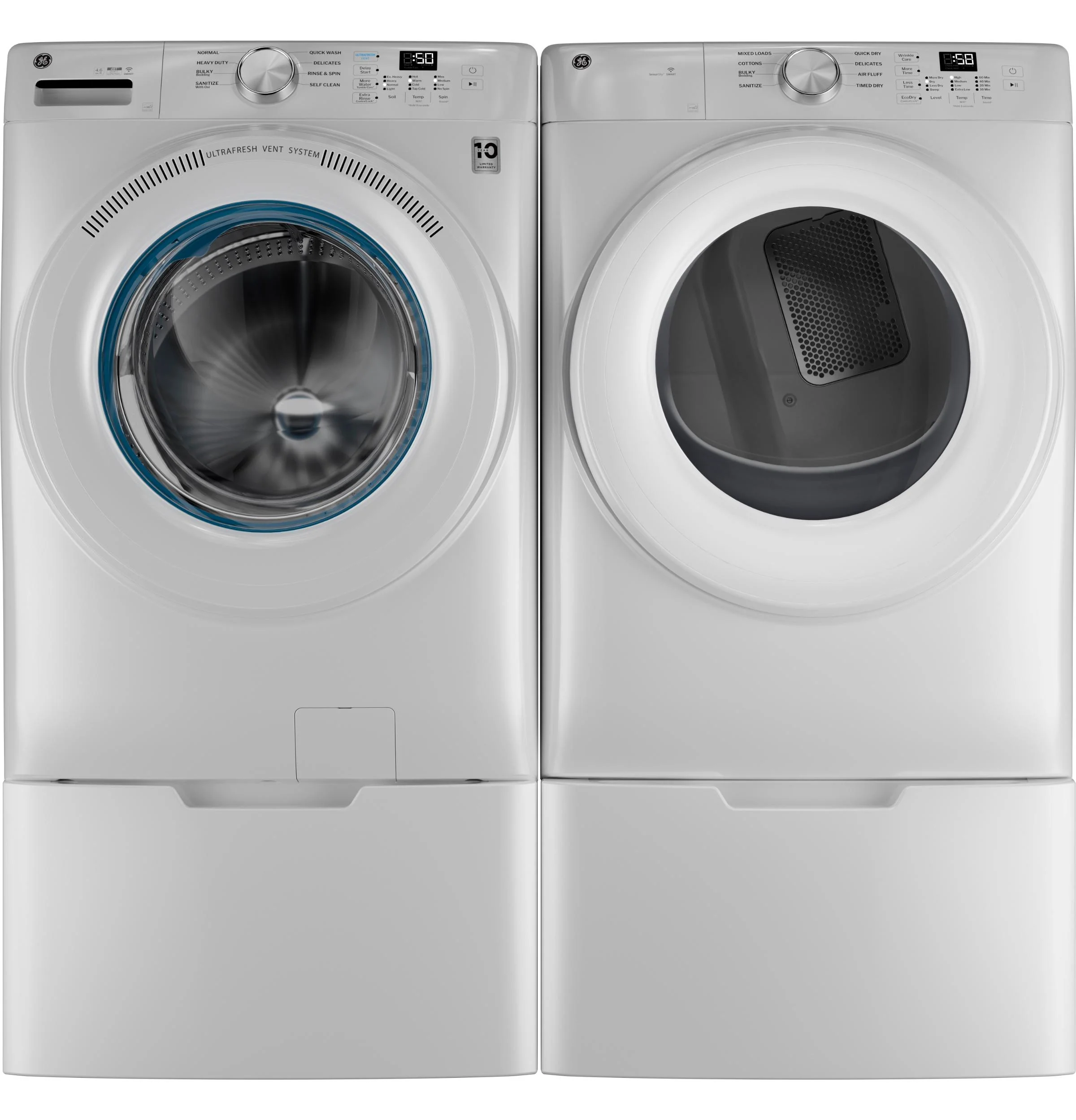 GFD35ESSYWW GE® ENERGY STAR® 7.8 cu. ft. Capacity Smart Front Load Electric Dryer - Image 9