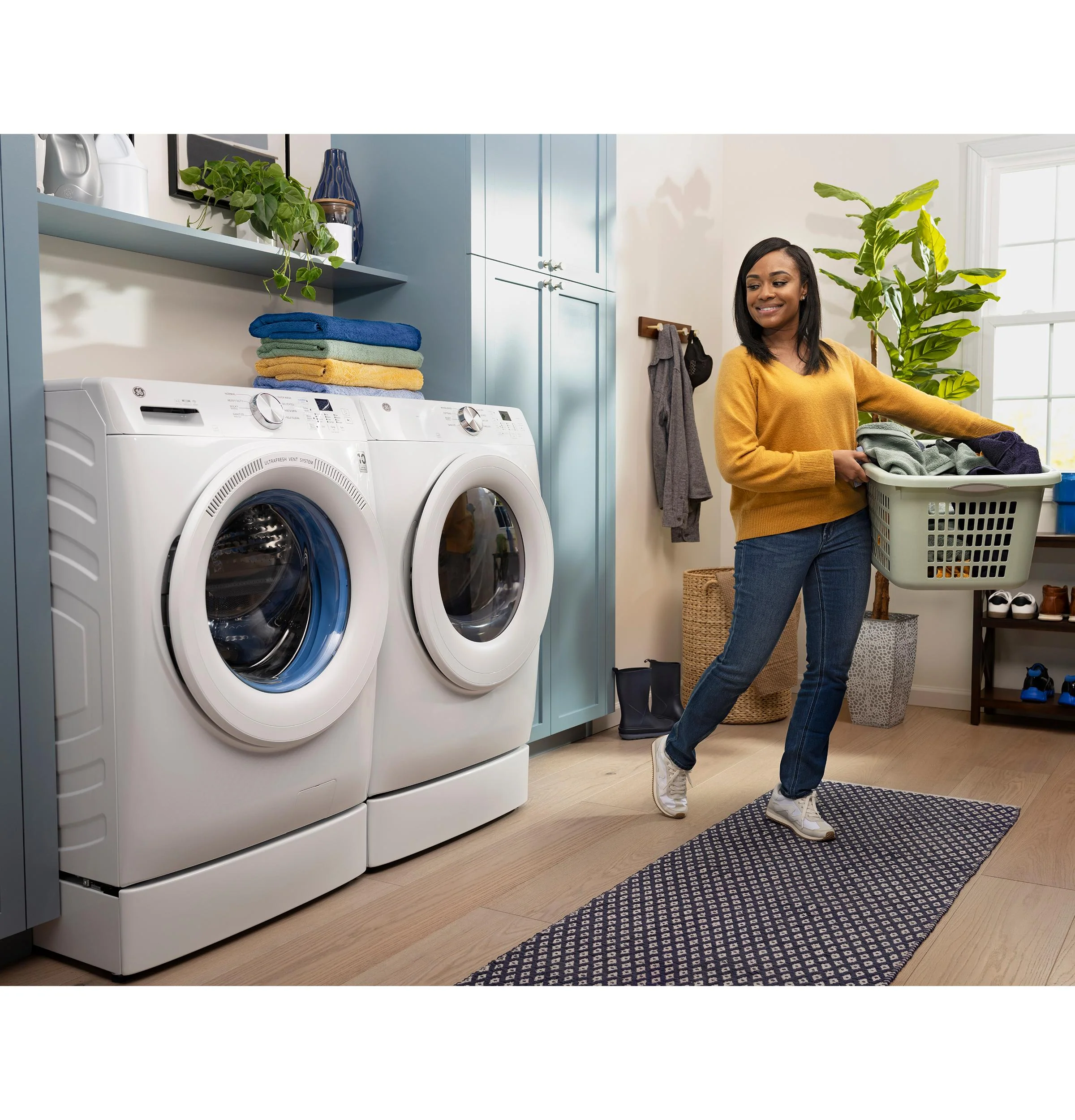 GFD35GSSYWW GE® ENERGY STAR® 7.8 cu. ft. Capacity Smart Front Load Gas Dryer - Image 19
