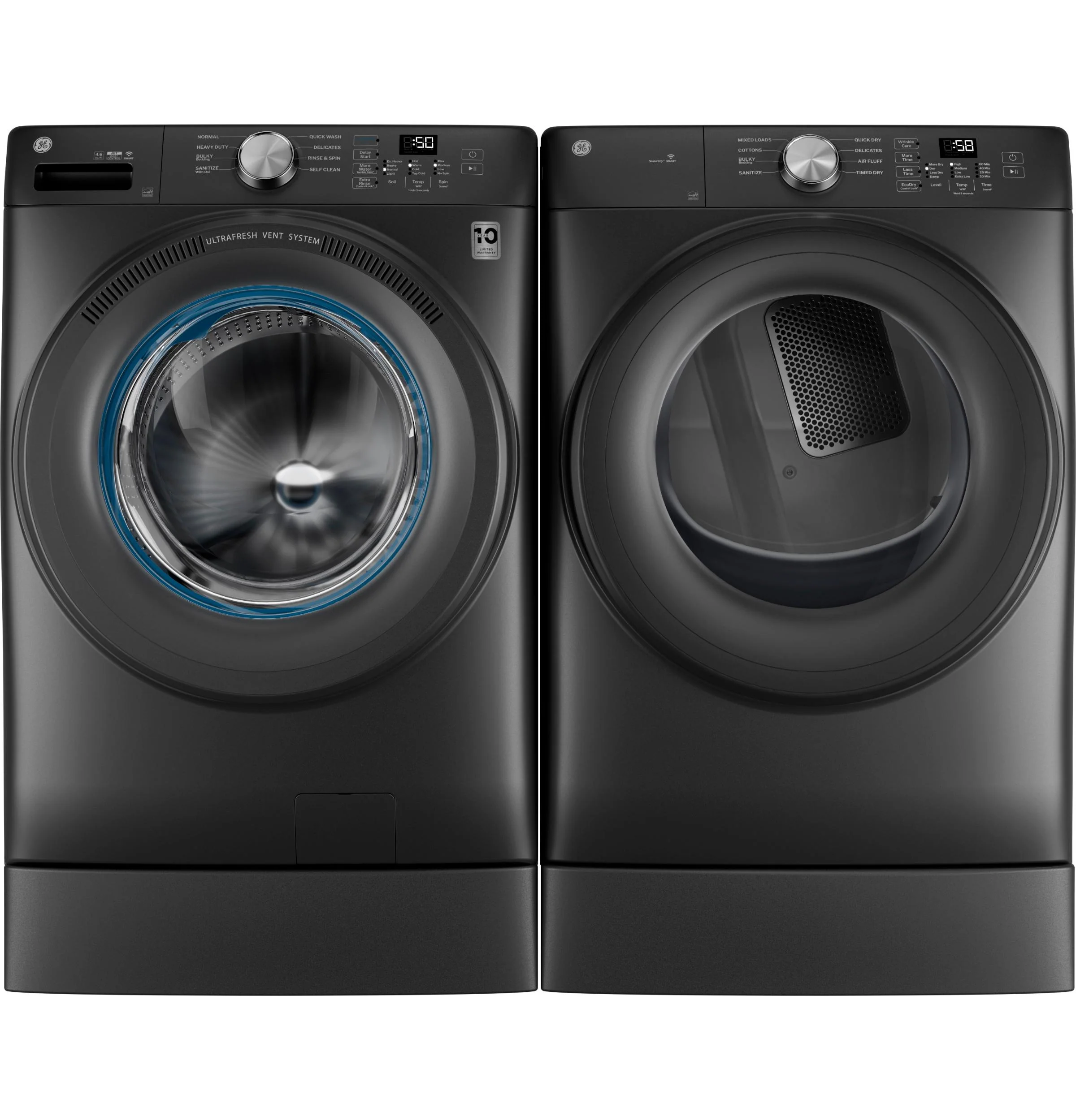 GFW350SPYDS GE® ENERGY STAR® 4.6 cu. ft. Capacity Smart Front Load Washer with UltraFresh Vent System with OdorBlock™ - Image 9